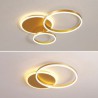 Bedroom Living Room Modern LED Flush Mount Round Gold Ceiling Light