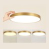 Bedroom Living Room Round LED Flush Mount Modern Golden Acrylic Ceiling Light