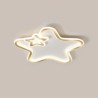 Bedroom Kids Room Creative Star LED Flush Mount Golden Star Ceiling Light