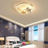 Acrylic Double Stars Light Fixture Bedroom Kids Room Star LED Flush Mount Ceiling Light