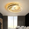 Gold Acrylic Light Fixture Bedroom Kids Room Moon Star LED Flush Mount Ceiling Light