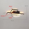 Creative Decoration Light Fixture Living Room Office Modern Rectangle LED Flush Mount Ceiling Light