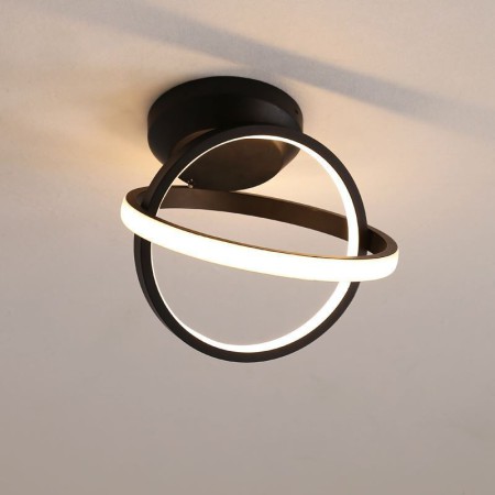 Entrance Hallway Modern LED Flush Mount Acrylic Crossed Ring Ceiling Light