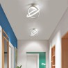 Entrance Hallway Modern LED Flush Mount Acrylic Crossed Ring Ceiling Light