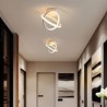 Entrance Hallway Modern LED Flush Mount Acrylic Crossed Ring Ceiling Light