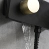 Optional Colors: Modern Brass Shower Faucet Set Right Angle Shower Faucet System Black/Brushed Gold