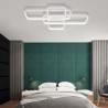 Bedroom Office Modern Minimalist LED Flush Mount Triple Rectangle Layer Ceiling Light