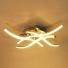 Bedroom Hallway Modern Simple LED Flush Mount Acrylic 4 Light Wave Shaped Ceiling Light