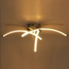 Bedroom Hallway Simple LED Flush Mount Arc-Shaped Acrylic Cross Ceiling Light