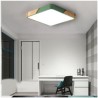 Super Thin Design Lamp Living Room Dinging Room Light Simple LED Flush Mount Wood Frame Ceiling Light