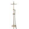 Optional Colors: Brass Shower Faucet Set Handheld Shower Faucet System Black/Brushed Gold/Gun Grey