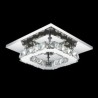 Energy Saving LED Crystal Flush Mount 1 Light Modern Transparent Electroplating Stainless Steel