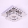 Energy Saving LED Crystal Flush Mount 1 Light Modern Transparent Electroplating Stainless Steel