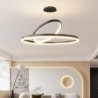 50/60/80cm Modern Pendant Light Circle Rings Acrylic LED Pendant Lamp For Living Room