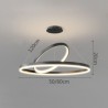 50/60/80cm Modern Pendant Light Circle Rings Acrylic LED Pendant Lamp For Living Room