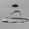 50/60/80cm Modern Pendant Light Circle Rings Acrylic LED Pendant Lamp For Living Room