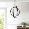 2 Rings Modern LED Chandelier Pendant Lighting For Dining Living Room Bedroom