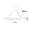 Twist Bar Design Hanging Lamp For Dining Living Room Modern LED Pendant Light