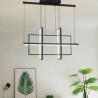 For Living Room Dining Room Modern Led Pendant Light Square Contemporary Chandelier