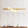 For Living Room Led Magic Bean Pendant Light Wood Strip Hanging Lamp