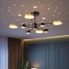 For Living Room Bedroom Dining Room LED Chandelier Star Projection Pendant Light