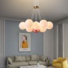 Modern 3D Print Balls Pendant Lamp Moon Bubble Chandelier For Dining Room Children Room