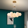 Modern 3D Print Balls Pendant Lamp Moon Bubble Chandelier For Dining Room Children Room