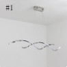 Minimalist Wave Hanging Light Fixture for Living Dining Modern Pendant Lighting LED Ceiling Lamp