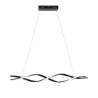 Black Wave Shape LED Hanging Light Modern Pendant Lighting For Living Room