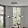 Black Wave Shape LED Hanging Light Modern Pendant Lighting For Living Room