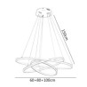 LED Pendant Light Modern Chandelier Lighting 3 Rings Living Room Ceiling Light