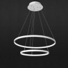 Aluminum Double Ring Hanging Light Living Room Modern Simple LED Pendant Light