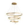 3 Light LED Pendant Light Golden Wave Ripple Hanging Light Living Room