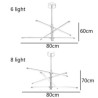 6/8 Light Strip Pendant Light Simple Led Ceiling Light