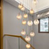 Creative Decorative Glass Globe Loft Villa LED Glass Pendant Light