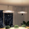 Acrylic Decorative Lighting Modern LED Pleated Pendant Light