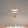 Acrylic Decorative Lighting Modern LED Pleated Pendant Light