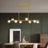 Living Room Dining Room LED Chandelier Glass Globe Horizontal Type Pendant Light