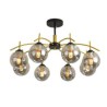 Living Room Bedroom Simple LED Chandelier Glass Globe Ceiling Light