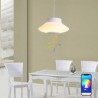 RGB LED Pendant Light Remote APP Control Bluetooth Music Speaker Light Bedroom Bar