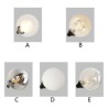 Glass Ball Light Fixture Living Room Bedroom Modern Magic Bean LED Pendant Lamp