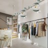 Gradient Green LED Pendant Light Glass Bubble Ceiling Light