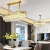 Nordic Modern LED Pendant Light Chandelier Oval Glass Living Room Hotel