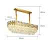 Nordic Modern LED Pendant Light Chandelier Oval Glass Living Room Hotel