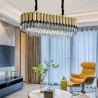 Living Room Dining Room Contemporary LED Oval Chandelier Glass Pendant Light