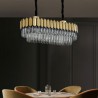 Living Room Dining Room Contemporary LED Oval Chandelier Glass Pendant Light