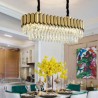 Living Room Dining Room Contemporary LED Oval Chandelier Glass Pendant Light