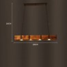 Rectangle Wood Ceiling Light Kitchen Island Restaurant Industrial Style LED Pendant Light