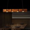 Rectangle Wood Ceiling Light Kitchen Island Restaurant Industrial Style LED Pendant Light