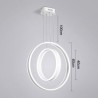 Acrylic Halo Ring Ceiling Light Living Room Dining Room LED Double Ring Pendant Light